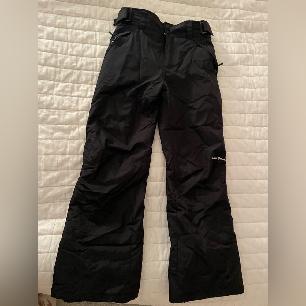 Kids black snow pants in large